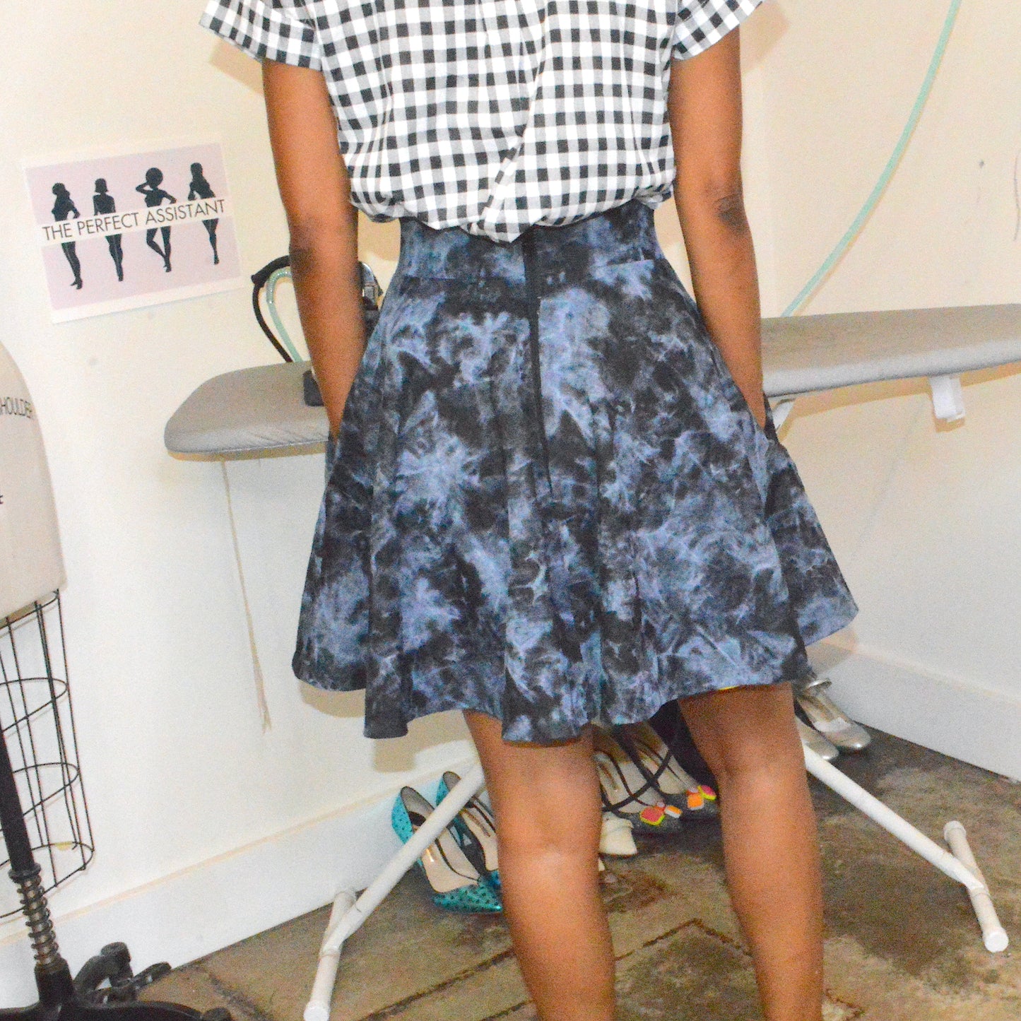 Tie-Dye Denim Skirt
