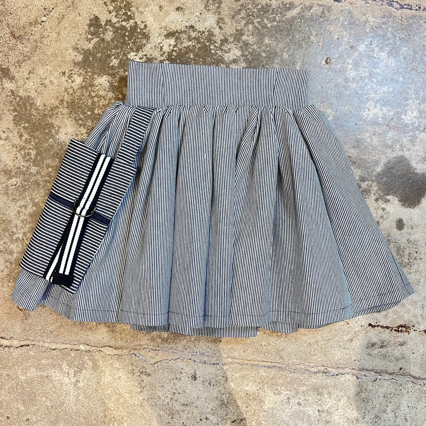 Zippered Pouch Denim Skirt