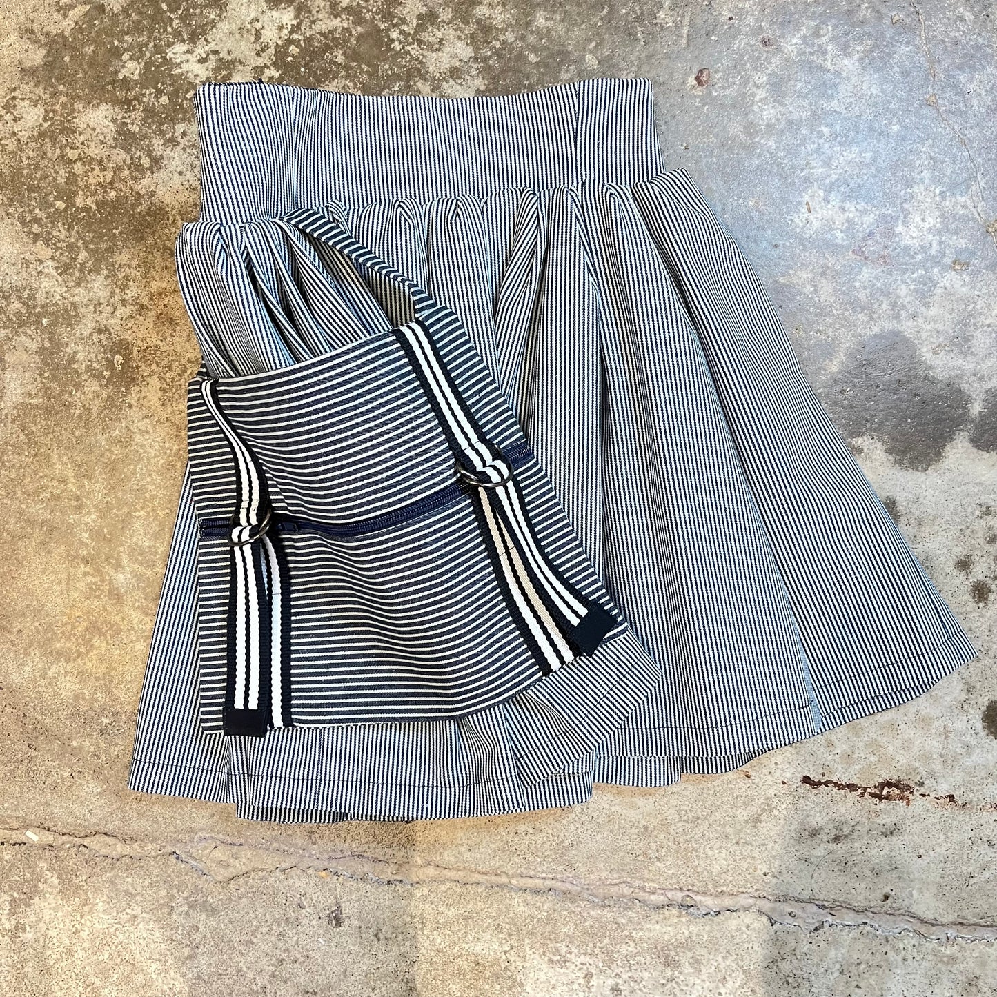 Zippered Pouch Denim Skirt