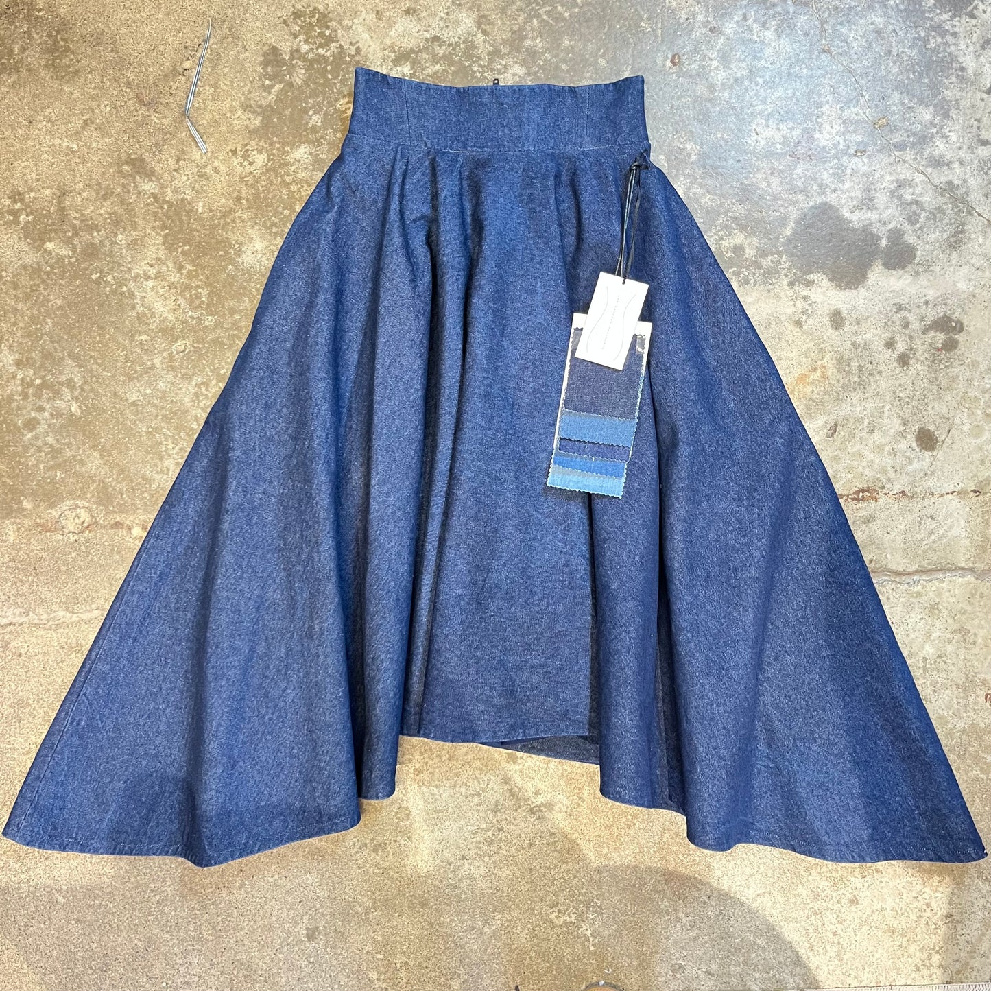 Asymmetrical Denim Skirt