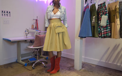 Zipper Pouch Khaki Skirt