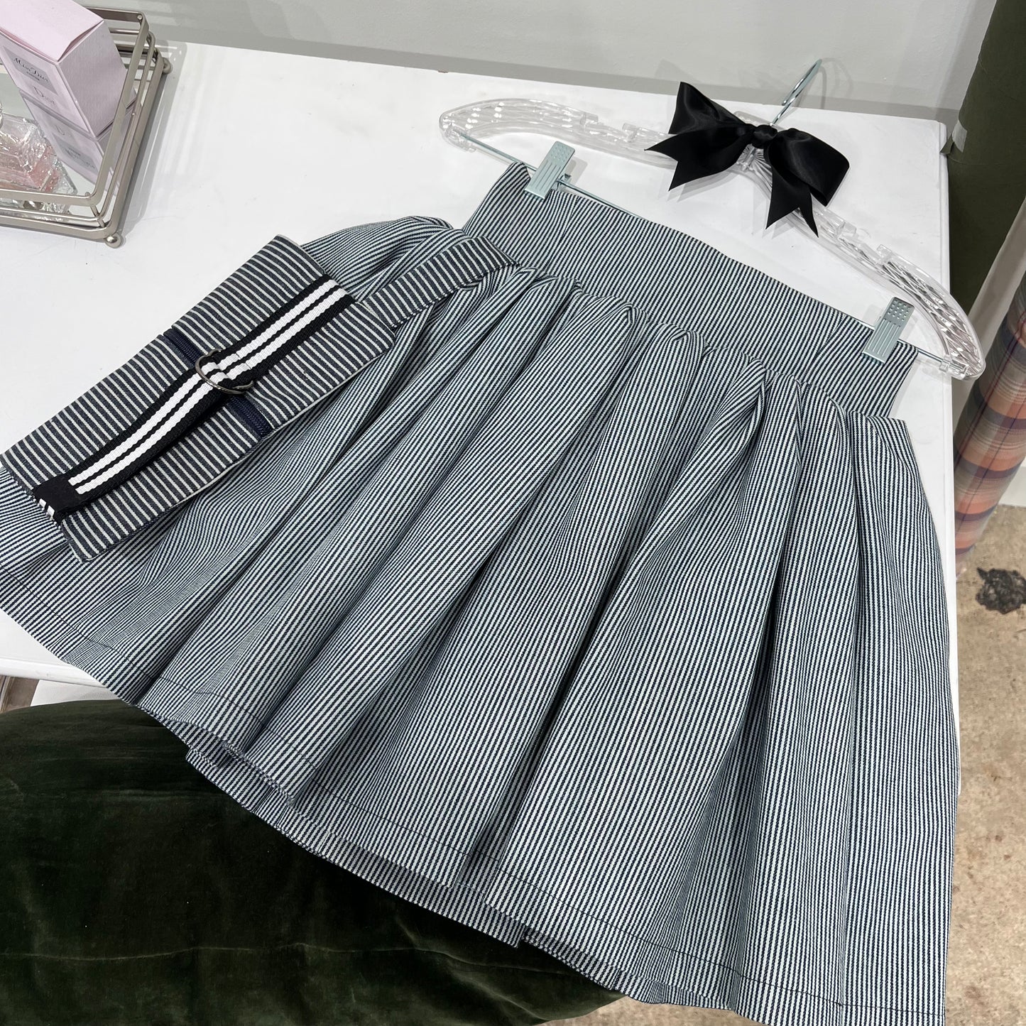 Zippered Pouch Denim Skirt