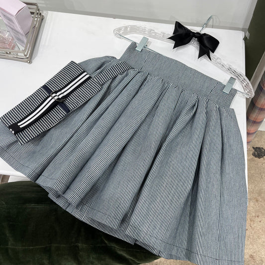 Zippered Pouch Denim Skirt