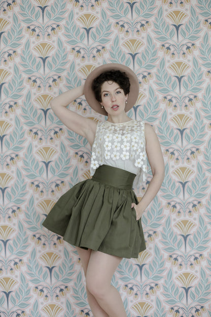 Dropped Waist Skirt