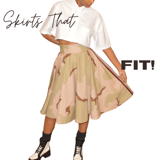 CAMO STRIPE SHAPEWEAR SKIRT 😍