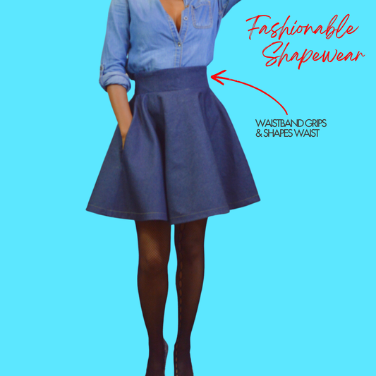 “Casual Fridays” A-Line Denim Shapewear