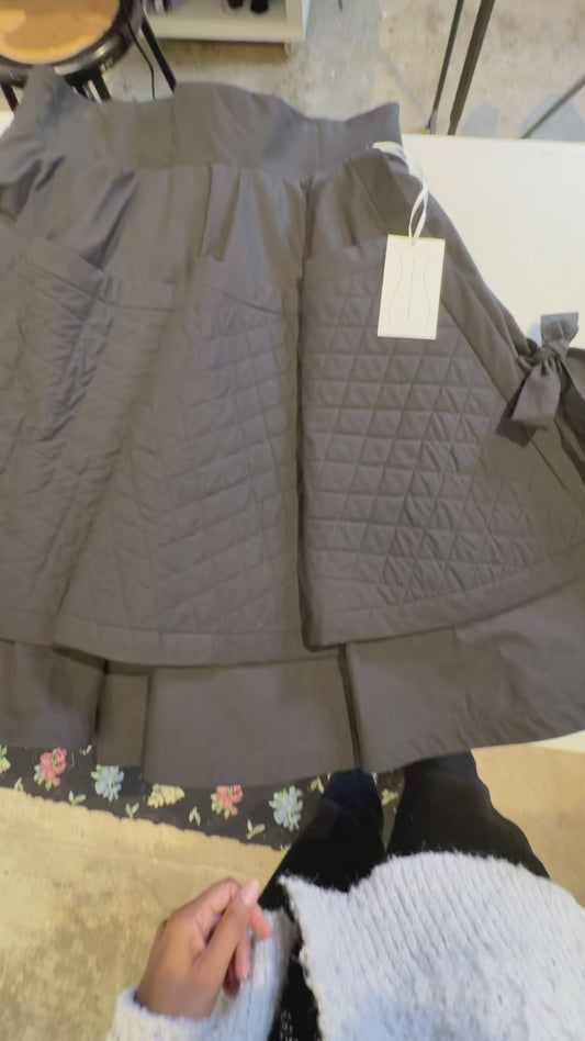 Apron Front Quilted Skirt